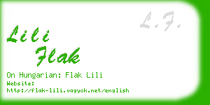 lili flak business card